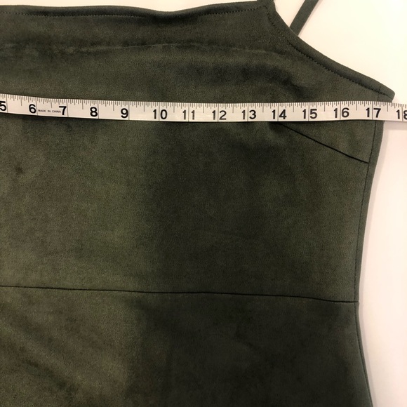 BB Dakota Fair and Square Faux Suede Mini Dress Cottagecore Large - Picture 14 of 17